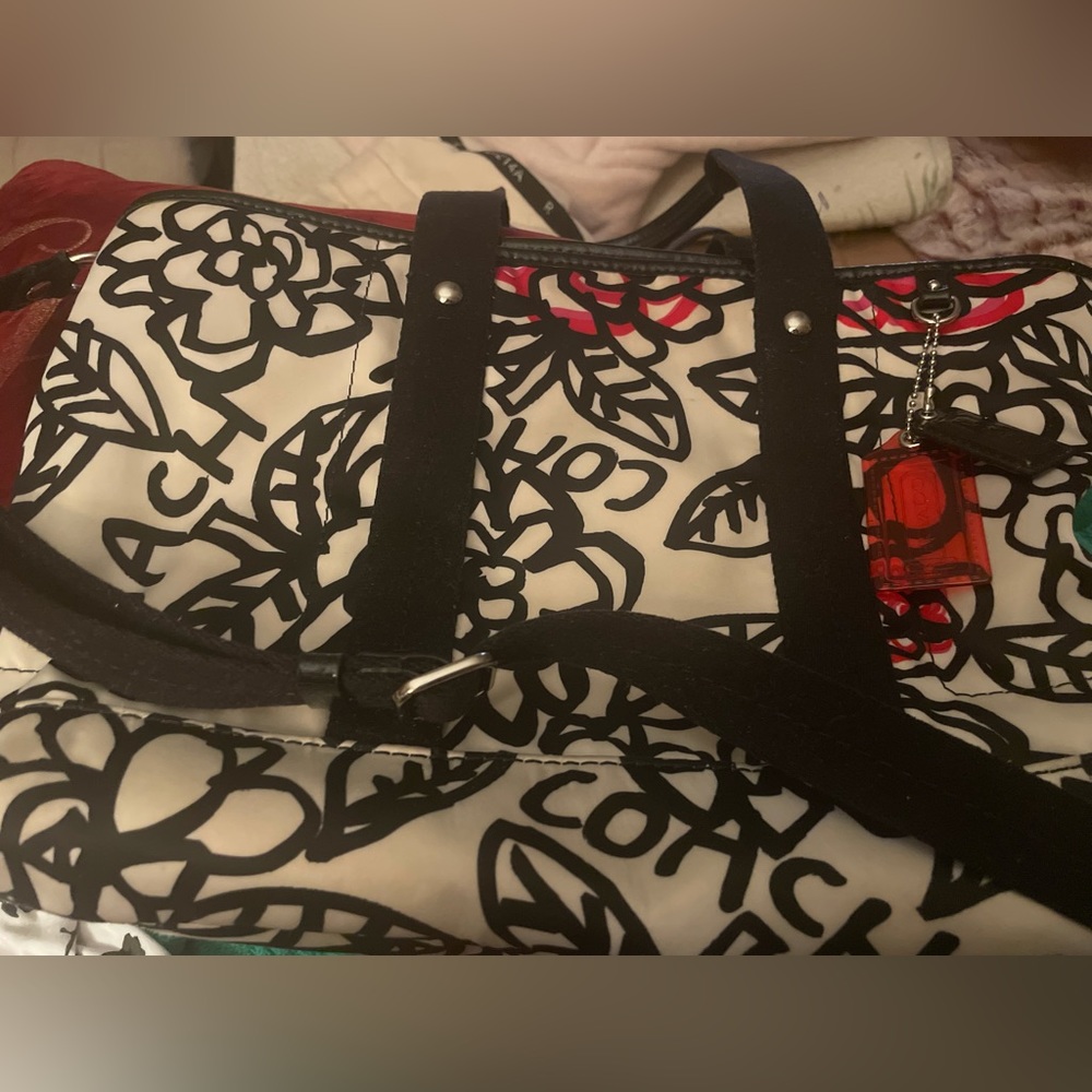 Coach poppy tote